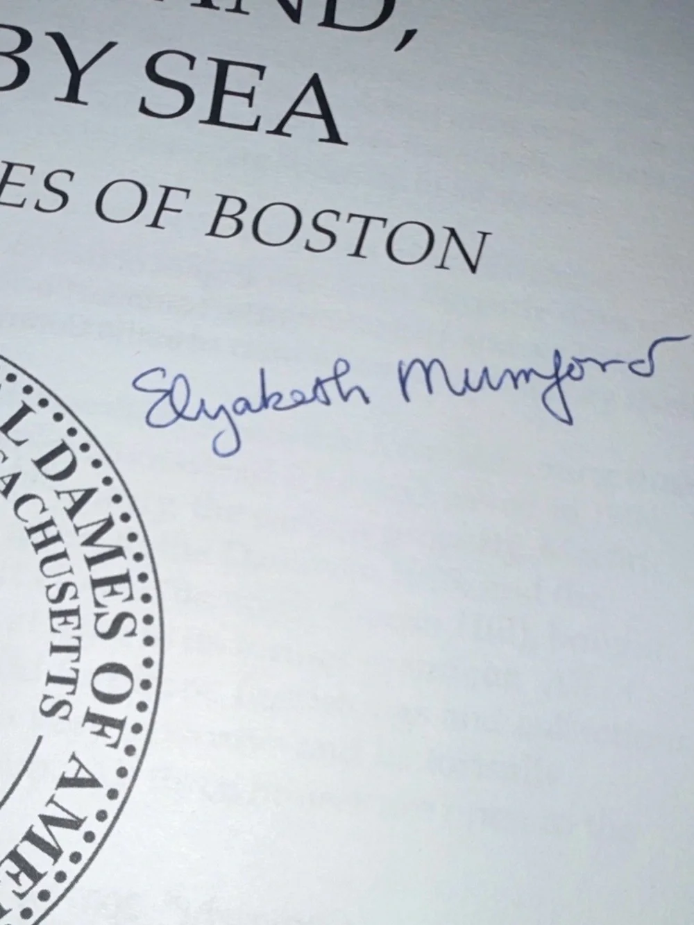 Signed Treasured Recipes of Boston - Decorative Black Cover Cookbook